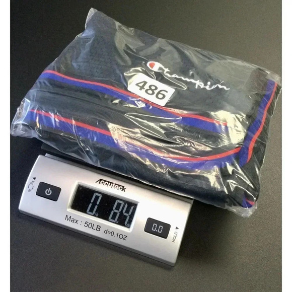 Vintage Champion Men's Black Blue Elastic Waist Jersey Athletic Shorts Medium - Picture 8 of 9